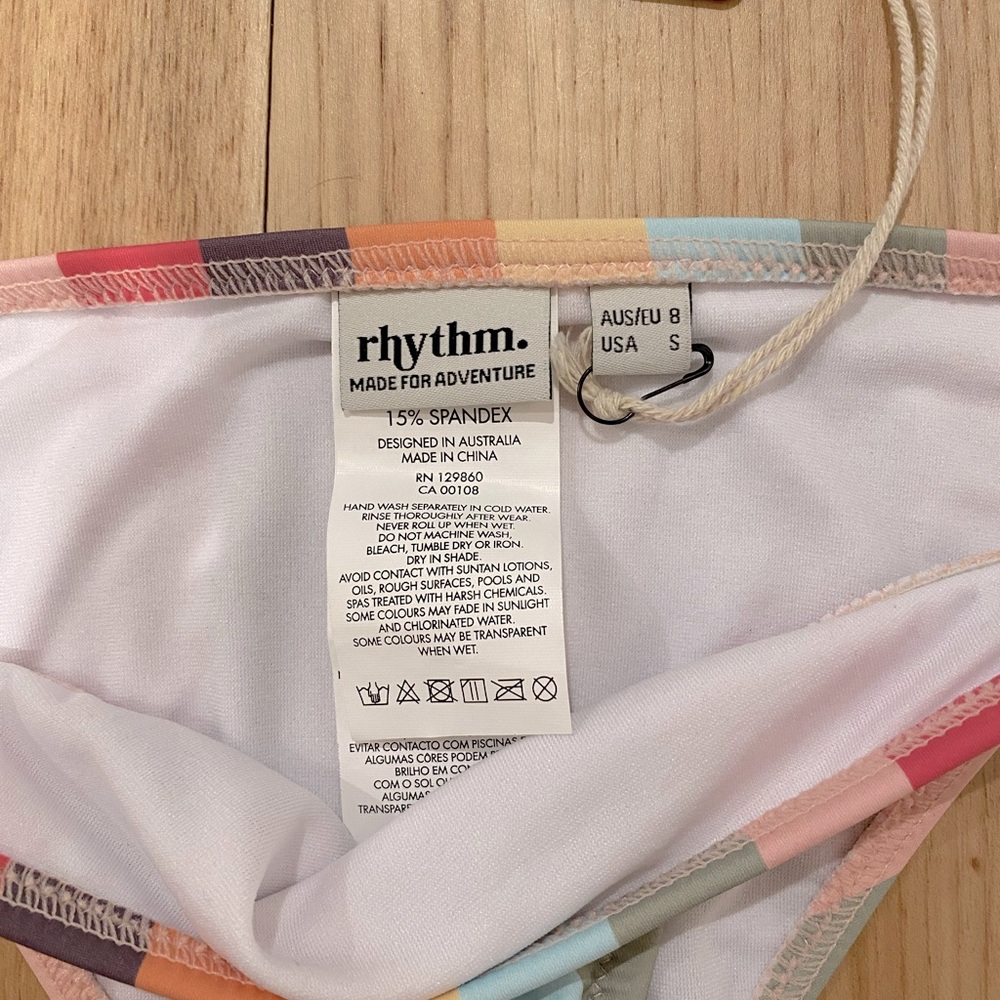 Rhythm. Multi-Color Striped Triangle Bikini - Picture 8 of 8